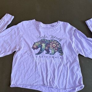 Purple cropped long sleeve